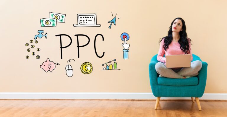 Girl Working On PPC In A Laptop 768x396 - Everything About SEO - Beginners SEO Ranking Guide
