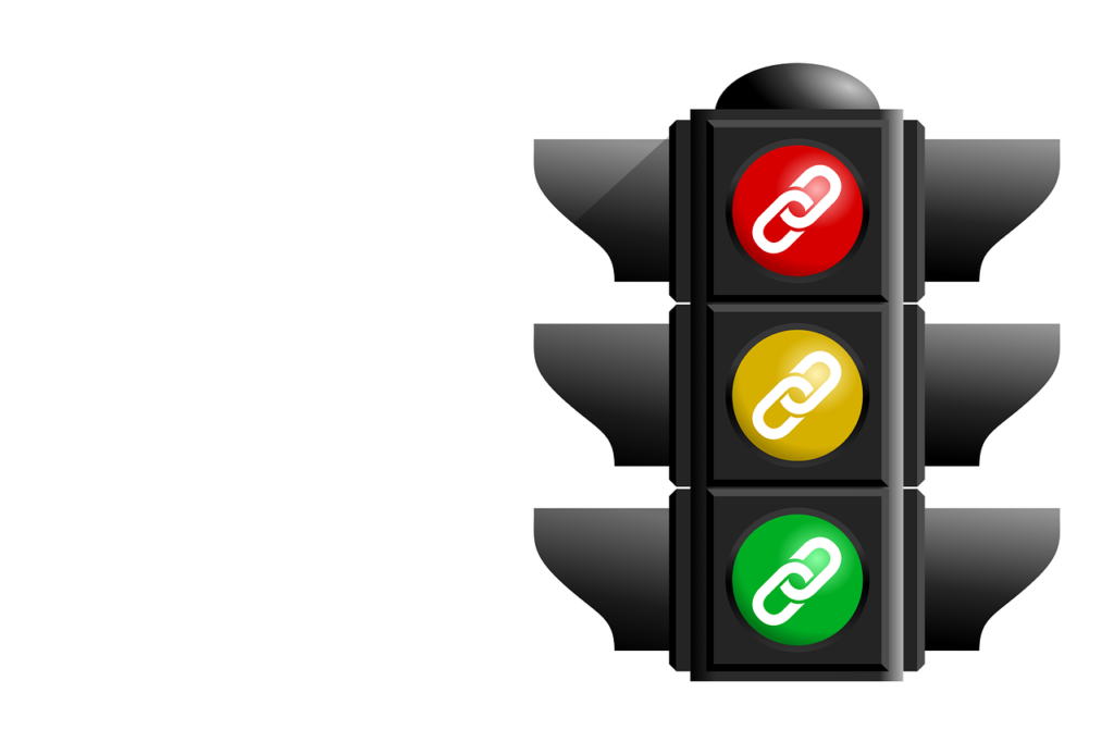 traffic lights representing links