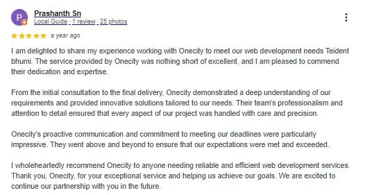 OneCity Technologies customer review