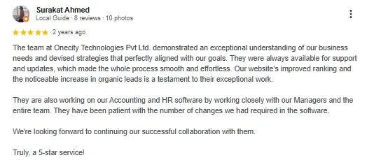 OneCity Technologies customer review