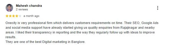 OneCity Technologies customer review